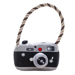 Plush Dog <b>Camera</b> Toy With Sound Interactive Pet Toy For Puppies <b>Cartoon</b> Design Rope Handle - Product Image 2