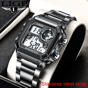 <span class=keywords><strong>Reloj</strong></span> Deportivo Digital <span class=keywords><strong>LIGE</strong></span> <span class=keywords><strong>2022</strong></span> para Hombre, Relojes de Buceo Creativos, <span class=keywords><strong>Reloj</strong></span> de Pulsera de Acero Inoxidable, Relojes Despertador, <span class=keywords><strong>Reloj</strong></span> Masculino - Product Image 5