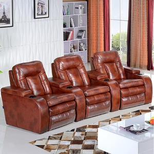 Fauteuils électriques inclinables à bascule 360° avec massage, en <span class=keywords><strong>cuir</strong></span> synthétique véritable, <span class=keywords><strong>canapé</strong></span> <span class=keywords><strong>2</strong></span> <span class=keywords><strong>places</strong></span> avec table porte-gobelet - Product Image 2