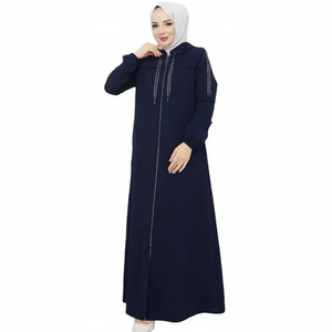 Robes en soie islamiques musulmanes pour femmes, design 2024, Abaya respirante, antistatique, légère, longue - Product Image 1