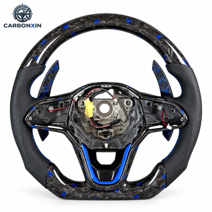 Volante para VW Golf MK8 GTI R-Line con Función de Calefacción Personalizada en Cuero/Fibra de Carbono y Ensamblaje MK6 MK7 MK8 - Product Image 3