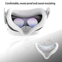 Cache-visage en silicone 3S – Confortable et protecteur, moule privé, accessoire VR pour 2/1