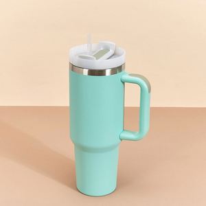 40oz H2.0 <b>Handle</b> <b>Travel</b> Car <b>Mug</b> Vacuum Tumbler Lid Straw Non-Slip ODM OEM Custom Color - Product Image 2