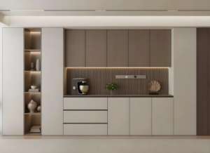 Traditional Wood Panel Storage <b>Sideboard</b> <b>Cabinet</b> for <b>Kitchen</b> and Dining Rooms - Product Image 6