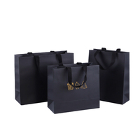 Sacs en papier kraft brun recyclé pliables avec logo imprimé personnalisé, pour emballages cadeaux et artisanat, avec poignées en ruban