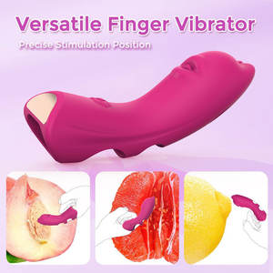 Vibrator Jari 10-Frekuensi Getaran Silikon Medis Tahan Air IPX7 USB Dapat Diisi Ulang Stimulasi Anal Klitoris <span class=keywords><strong>G</strong></span>-<span class=keywords><strong>Spot</strong></span> Puting - Product Image 5