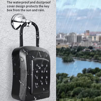 Caja de Seguridad Inteligente KROVI GH02 Tuya, Caja para Llaves Impermeable IP65 con Puerta de Aluminio, Desbloqueo con Tarjeta, para Tarjeta de Memoria, Almacenamiento Seguro