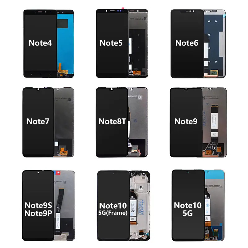 ЖК-экран для мобильного телефона Note series, ЖК-экран для Xiaomi Redmi Note 4, 5, 6, 7, 10, с сенсорным экраном для Redmi Note 8T, 9S, 9P