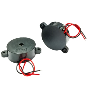 FSR-4216 Zumbador Piezoeléctrico Pasivo de 42*16mm, CA 12V 2.8KHz, Carcasa ABS, 90dB, Sonido Alto, Negro con Cables para Alarma - Product Image 1