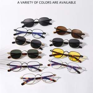 Lunettes de soleil rétro 2025 personnalisées avec logo, pour hommes et femmes, en alliage, style punk, protection UV400, monture métallique petite et carrée - Product Image 4