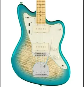 Lindas palhetas de guitarra elétrica personalizadas, instrumentos musicais de guitarra elétrica verde multi-camadas de fábrica, cor verde com raiva slx jb74