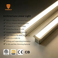 Éclairage linéaire encastré LED de qualité hospitalière 12V dimmable en aluminium 6063 T5, vente en gros usine, petites commandes