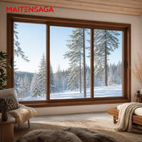 Fenêtre coulissante triple vitrage robuste et résistante aux ouragans, offrant des vues panoramiques pour les penthouses