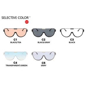 <span class=keywords><strong>Occhiali</strong></span> <span class=keywords><strong>da</strong></span> <span class=keywords><strong>Sole</strong></span> alla Moda con Lenti Monoblocco, Stile Minimalista, Protezione Solare, Montatura Grande - Product Image 4