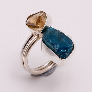 925 Sterling Silver Gemstone <b>Ring</b> Bezel <b>Set</b> Silver Band <b>for</b> <b>Women</b> <b>Wedding</b> -Party Jewelry - Product Image 1