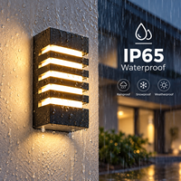 Lampe murale LED extérieure en aluminium IP65 étanche, design moderne à persiennes, vente en gros, promotion spéciale