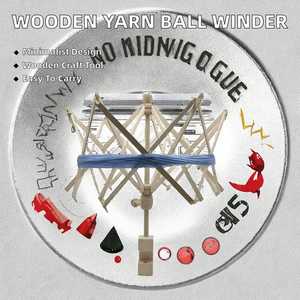 Meilleur Inde Artisan Parapluie En Bois Swift Fil Boule Enrouleur Portable Outil À Tricoter Style Simple - Product Image 2