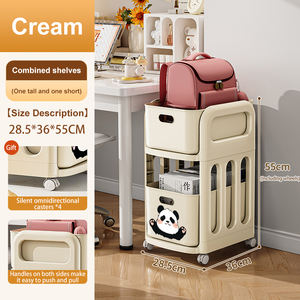 Chariot de rangement mobile multicouche en plastique avec tiroirs coulissants, roues universelles, en plastique PP durable, grande capacité, pour vente en gros - Product Image 6