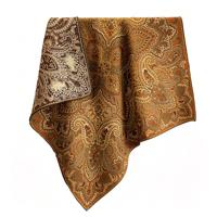 Écharpe en soie florale carrée foncée pour homme, imprimé Paisley personnalisé, 53 cm, respirante et multifonctionnelle pour le quotidien