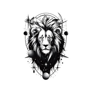 Tatouage temporaire autocollant motif Lion Animal par transfert d'eau, étanche, pour bras, visage et corps, pour hommes - Product Image 4
