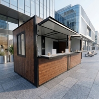 Maison conteneur extensible 20ft 40ft, kiosque de vente préfabriqué, café mobile, magasin modulaire