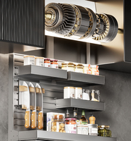 Armário de Cozinha por Atacado com Design Personalizado, Cesto Elevatório para Armazenamento de Cozinha, Armário Elevador