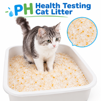 Lot en gros de litière pour chat en gel de silice testée au pH, sable cristallin pour chat, suivi visuel de la condition de l'animal pour les détaillants en animaux de compagnie