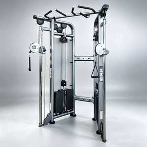 Appareil de musculation commercial compact à double poulie réglable avec système de poids pour entraînement fonctionnel en salle de sport - Product Image 3