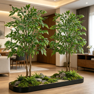 <span class=keywords><strong>Arbre</strong></span> artificiel en plastique de qualité supérieure, Ficus réaliste et grand, résistant aux UV, écologique, pour vitrine de bureau ou centre commercial, style contemporain - Product Image 1