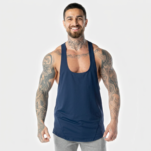 Débardeur de sport slim de haute qualité pour homme avec capuche, en coton respirant, style décontracté musclé, impression personnalisée - Product Image 1