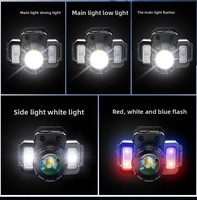 Lampe frontale LED rechargeable à zoom lumineux et capteur de mouvement, 10W, portable, durable, haute qualité, pour pêche et camping en extérieur