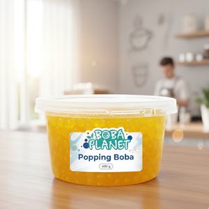 BobaPlanet Taiwan Popping Boba 5mm Sabor Maracuyá Relleno de Jugo en Botella Certificado HACCP Listo para Consumir Alta Calidad - Product Image 1