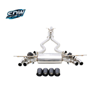 Système d'échappement haute performance avec contrôleur de soupape à distance et embouts en fibre de carbone pour modèles Defender V8 P525