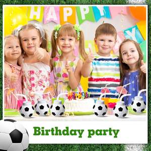 Gobelets <span class=keywords><strong>de</strong></span> football avec pailles et couvercles, gobelets <span class=keywords><strong>de</strong></span> football en plastique réutilisables <span class=keywords><strong>de</strong></span> 10 oz en vrac pour les fournitures <span class=keywords><strong>de</strong></span> fête sur le thème des anniversaires pour enfants - Product Image 5