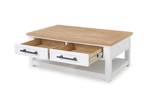 <span class=keywords><strong>Table</strong></span> <span class=keywords><strong>basse</strong></span> en bois blanc moderne minimaliste de première classe <span class=keywords><strong>avec</strong></span> 2 tiroirs convertibles, design <span class=keywords><strong>scandinave</strong></span> pour le mobilier de salon - Product Image 3