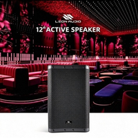 Haut-parleur audio actif pleine gamme mono LEON AUDIO BSX-12A 12 pouces, alimenté par batterie rechargeable, pour scène, sonorisation et tournée