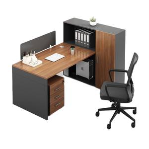 Combinación de Escritorio y Silla Minimalistas para Oficina, Escritorio Moderno para Finanzas con Divisiones y Cubículos - Product Image 5