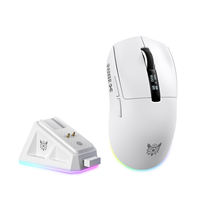 Souris de jeu tri-mode OEM ODM ONIKUMA DM07 blanche PAW3311Super. Souris sans fil RGB avec logo personnalisé, certifiée FCC CE