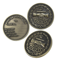 Pièce commémorative personnalisée en alliage de zinc plaqué bronze antique, avec logo en relief haute définition et design 3D ancien