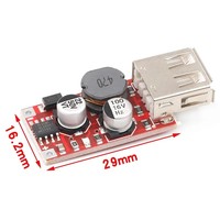 Módulo Regulador de Voltaje para Coche, 9V/12V/24V a 5V, 3A, USB, Rojo
