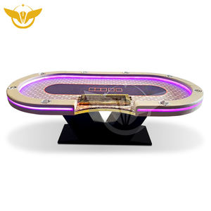 โต๊ะโป๊กเกอร์ไม้ YH หรูหรา พร้อมไพ่สำหรับเล่นเกมโป๊กเกอร์ - Product Image 1