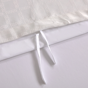 Ensemble de literie d'hôtel en jacquard 100% coton, ensemble de linge de lit d'hôtel avec logo personnalisé, housse de couette, drap, taie d'oreiller pour l'hôtellerie - Product Image 2