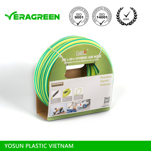 Manguera de Aire Híbrida de PVC y Goma de Alta Presión de 3/8'' de Alta Calidad, Portátil, Anti-UV, de Vietnam, 1/4NPT - Product Image 4