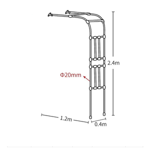 Treillis de <span class=keywords><strong>jardin</strong></span> en métal vintage Treillis de plantes grimpantes en forme d'<span class=keywords><strong>arche</strong></span> pour l'extérieur Mariage Fête nuptiale Pelouse Sécurité Treillis arqué - Product Image 5