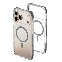 Coque de téléphone antichoc magnétique anti-jaunissement en PC de 2 mm pour iPhone 18 Pro Max, coque de protection en TPU+TPE pour iPhone 17 16 15