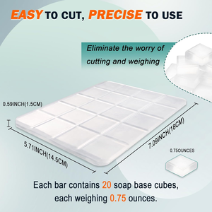 Base de Jabón de <span class=keywords><strong>Glicerina</strong></span> Transparente en Cubos Precortados, Rica en <span class=keywords><strong>Glicerina</strong></span> Vegetal, Materia Prima Hidratante para Jabón Casero - Product Image 2