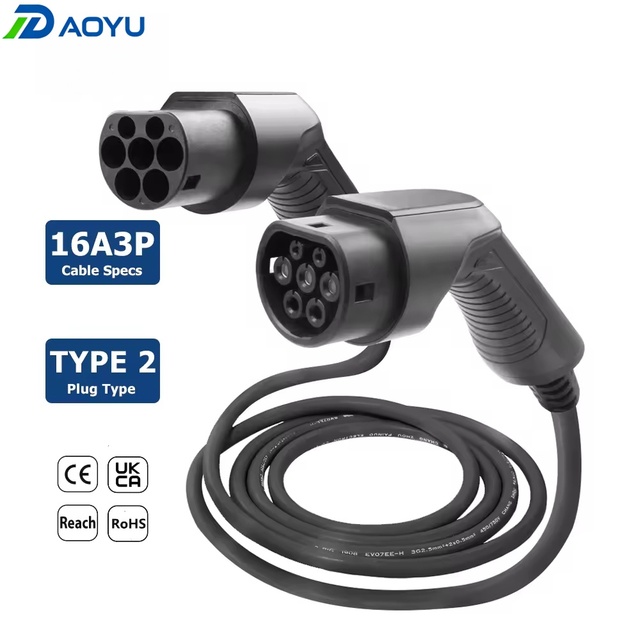 New Daoyu High Power 3 Phase EV Charging Cable BS-CHC002 Custom Length OEM Design Certified Fast Charge Durable Bestseller