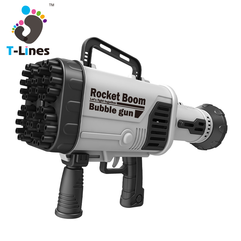 Toys 2021 Gatling Bubble Gun Rocket Design Bubble Maker Water Machine Summer Toy Outdoor For Kids