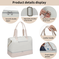 Grand sac de voyage de luxe en polyester pour femme, tendance, avec compartiment à chaussures, sac à main portable pour les voyages courts et la salle de sport