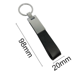Factory Custom Metal Design Business Car <strong>Brand</strong> PU Leather Keychain Genuine Leather <strong>Key</strong> <strong>Chain</strong> Embossed Laser Engraving Logo - Product Image 6